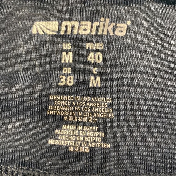 Marika black & gray abstract leggings size M - Picture 5 of 6